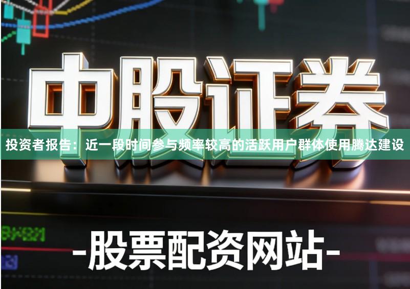 投资者报告：近一段时间参与频率较高的活跃用户群体使用腾达建设